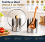 2 in 1 stainless steel spoon lid holder