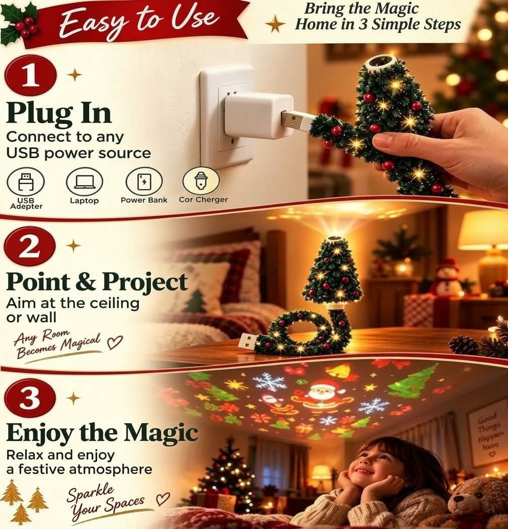 Christmas Ceiling Projector Lamp - Hibrilium